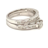 (MIA) Set de anillos con diamantes en oro blanco 18k - DGjoyeros