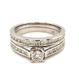 (MIA) Set de anillos con diamantes en oro blanco 18k - DGjoyeros