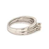 (MIA) Set de anillos con diamantes en oro blanco 18k - DGjoyeros
