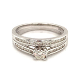(MIA) Set de anillos con diamantes en oro blanco 18k - DGjoyeros