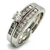 (MIA) Set de anillos con diamantes en oro blanco 18k