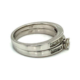(MIA) Set de anillos con diamantes en oro blanco 18k - DGjoyeros