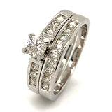 (MIA) Set de anillos con diamantes en oro blanco 18k - DGjoyeros
