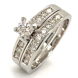 (MIA) Set de anillos con diamantes en oro blanco 18KT D-0.65CT