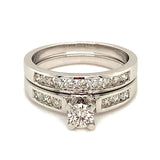 (MIA) Set de anillos con diamantes en oro blanco 18k - DGjoyeros