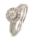 (MIA) Set de anillos con diamantes en oro blanco 18k - DGjoyeros