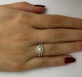 (MIA) Set de anillos con diamantes en oro blanco 18k - DGjoyeros