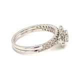 (MIA) Set de anillos con diamantes en oro blanco 18k - DGjoyeros