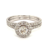 (MIA) Set de anillos con diamantes en oro blanco 18k - DGjoyeros