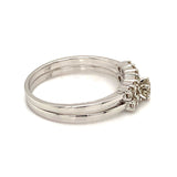 (MIA) Set de anillos con diamantes en oro blanco 18k - DGjoyeros