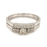 (MIA) Set de anillos con diamantes en oro blanco 18k - DGjoyeros