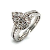 (MIA) Set de anillos con diamantes en oro blanco 18k - DGjoyeros