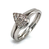 (MIA) Set de anillos con diamantes en oro blanco 18k - DGjoyeros
