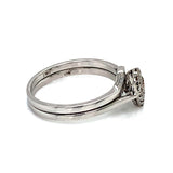 (MIA) Set de anillos con diamantes en oro blanco 18k - DGjoyeros