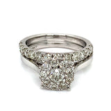 (MIA) Set de anillos con diamantes en oro blanco 18k - DGjoyeros