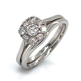 (MIA) Set de anillos con diamantes en oro blanco 18k - DGjoyeros