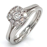 (MIA) Set de anillos con diamantes en oro blanco 18k