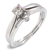 (MIA) Set de anillos con diamantes en oro blanco 18k