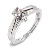 (MIA) Set de anillos con diamantes en oro blanco 18k