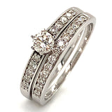 (MIA) Set de anillos con diamantes en oro blanco 18KT D-0.51CT