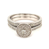 (MIA) Set de anillos con diamantes en oro blanco 18kt. - DGjoyeros
