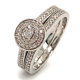 (MIA) Set de anillos con diamantes en oro blanco 18KT D-0.35CT