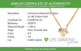 (LD) Collar con diamantes de laboratorio en oro amarillo 14kt. 43cm D-1.28CTS.