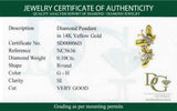 (ND) Dije (mariposas) con diamantes en oro amarillo 14kt.