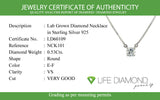(LD) Collar con diamantes de laboratorio en plata 925. 47cm D-0.53CTS.