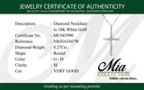 (MIA) Collar (cruz) con diamantes en oro blanco 18kt. D-0.27CTS.