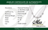 (MIA) Collar con diamantes en oro blanco 18KT  40/43CM D-0.31CT