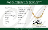 (MIA) Collar con diamantes en oro amarillo 18KT  40/43CM D-0.31CT