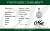 (MIA) Dije con diamantes en oro blanco 18kt. D-0.14CTS.