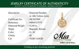 (MIA) Dije con diamantes en oro amarillo 18kt. D-0.24CTS.