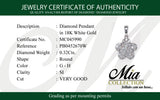 (MIA) Dije con diamantes en oro blanco 18kt. D-0.32CTS.