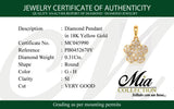 (MIA) Dije con diamantes en oro amarillo 18kt. D-0.31CTS.