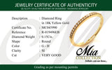 (MIA) Banda con diamantes en oro amarillo 18KT D-0.15CTS.