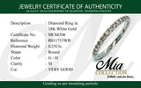 (MIA) Set con diamante en oro blanco 18kt.