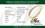 (MIA) Banda con diamantes en oro amarillo 18kt. D-0.25CTS.