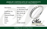(MIA) Banda con diamantes en oro blanco 18kt. D-0.75CTS.