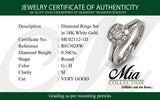 (MIA) Set de anillos con diamantes en oro blanco 18k