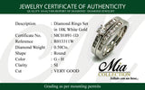 (MIA) Set de anillos con diamantes en oro blanco 18k