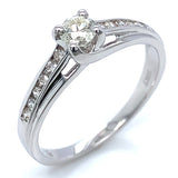 (SOFIA) Set de anillos con diamantes en oro blanco 10kt.