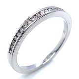 (SOFIA) Set de anillos (corazón) con diamantes en oro blanco 10Kt.