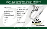 (MIA) Anillo con diamantes en oro blanco 18KT D-0.18CTS.