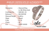 (SOFIA) Set de anillos con diamantes en oro blanco 10k