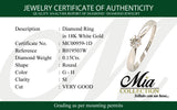 (MIA) Anillo con diamante en oro blanco 18kt. D-0.15CTS.