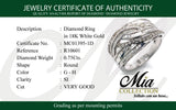 (MIA) Anillo con diamantes en oro blanco 18kt. D-0.75CTS.