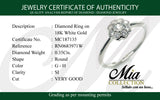 (MIA) Anillo con diamantes en oro blanco 18kt. D-0.35Cts.