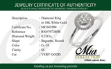 (MIA) Anillo con diamantes en oro blanco 18kt. D-0.22Cts.